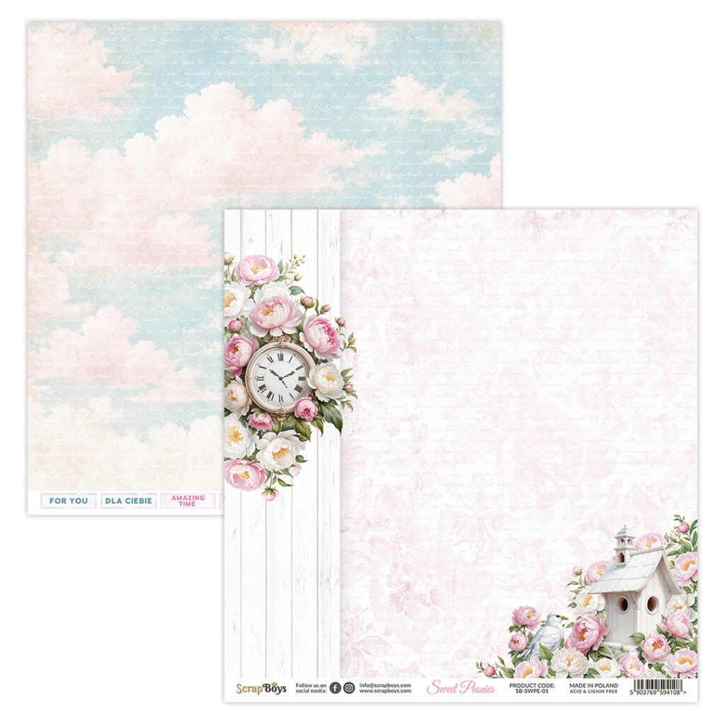 ScrapBoys  Sweet Peonies  SB-SWPE-01