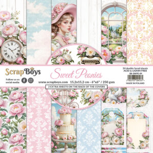 ScrapBoys Sweet Peonies  SB-SWPE-09  6x6 Blokk - Bilde 2
