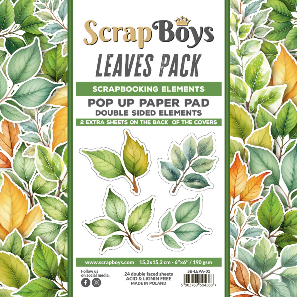 ScrapBoys  Leaves Pack  SB-LEPA-01  Pop Up Blokk