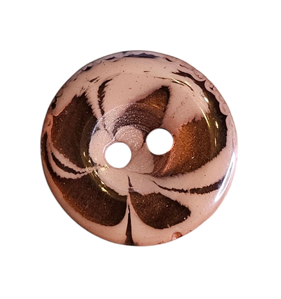Knapp 2 hulls 18mm, Brun - Bilde 1