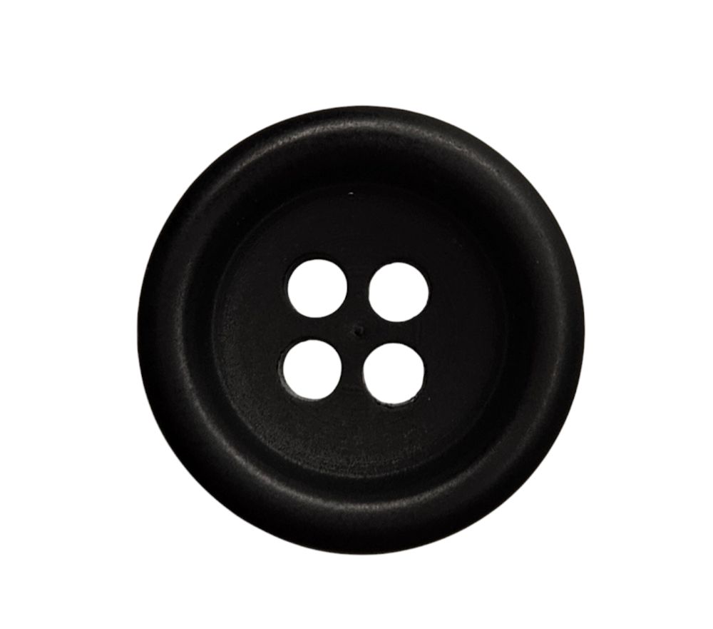 Knapp 4 hulls 15mm, Svart - Bilde 1