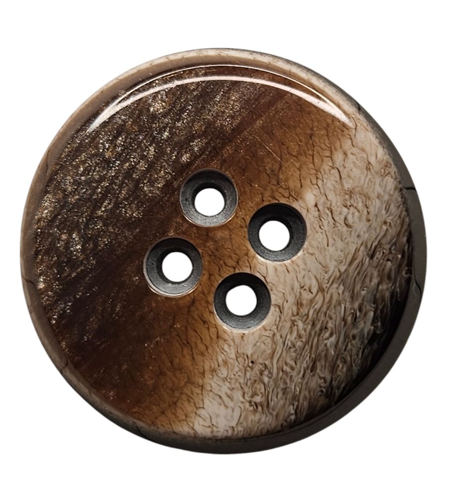 Knapp 4 hulls  23mm, Beige/brun - Bilde 1