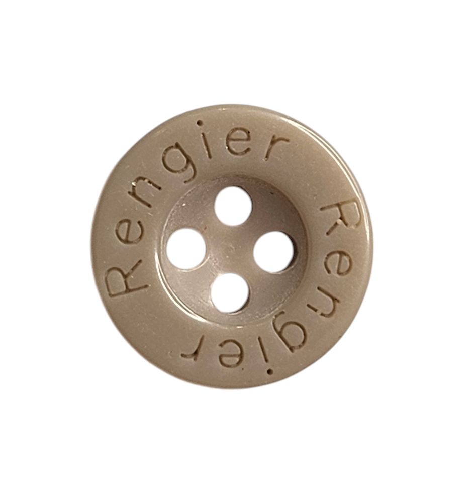 Knapp 4 hulls 13mm Lys grå - Bilde 1