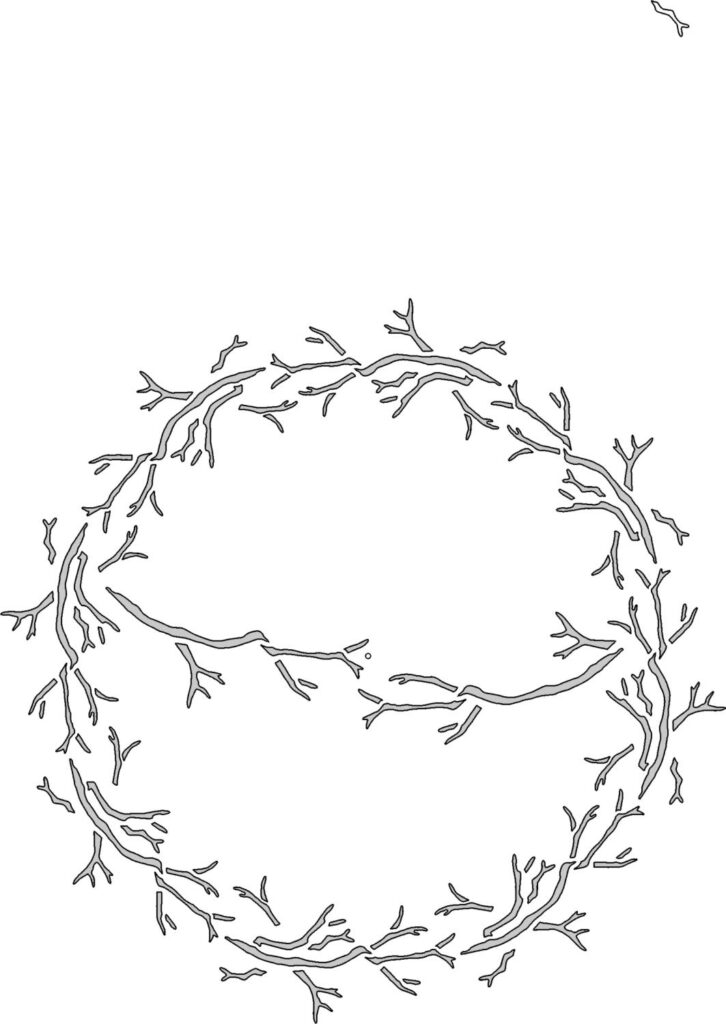 Card-io Twiggy Wreath Majemask Stensil