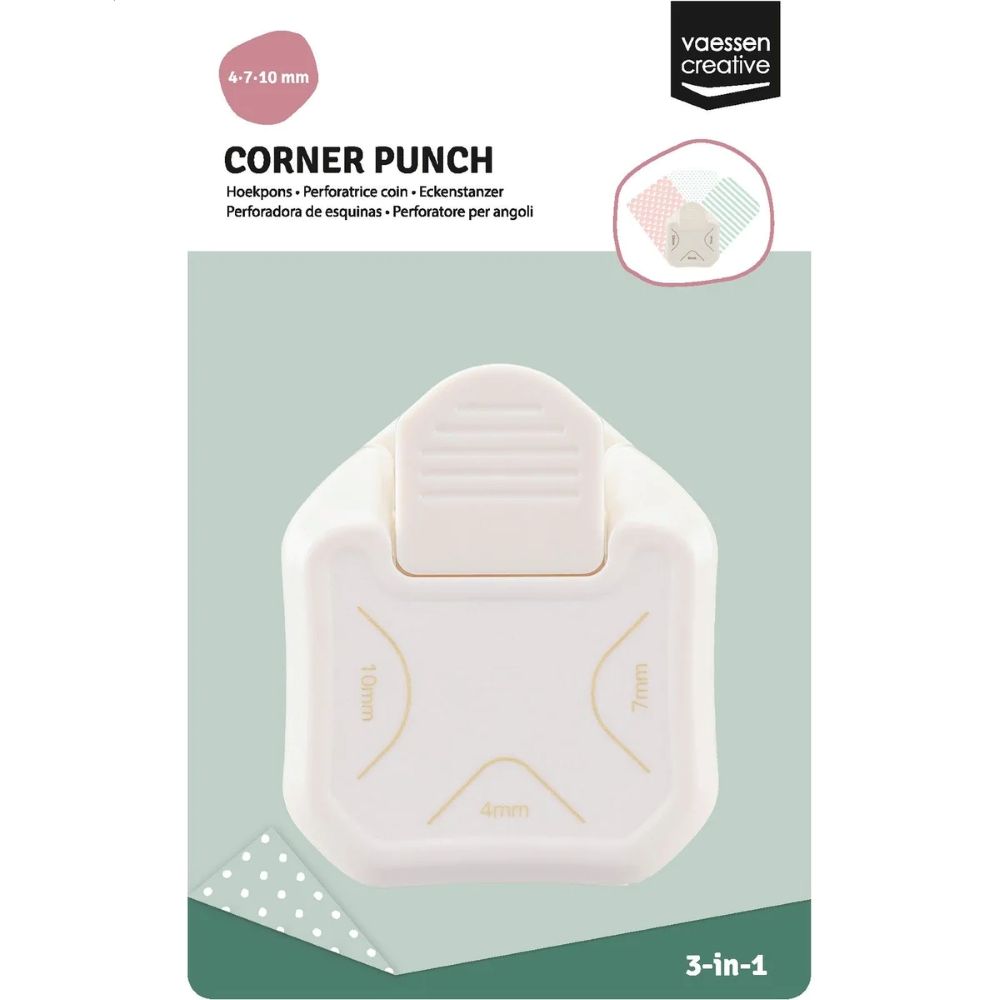 Vaessen Creative • 3-in-1 Corner Punch 4-7-10mm Ivory - Bilde 1