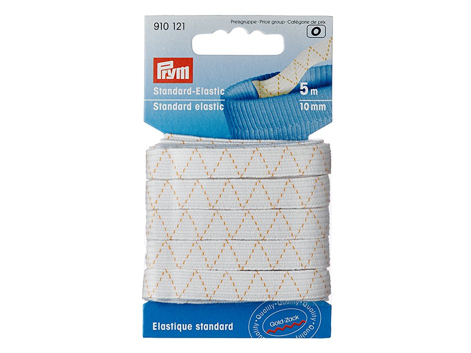 Prym Elastisk strikk 10mm x 5m – Hvit - Bilde 1