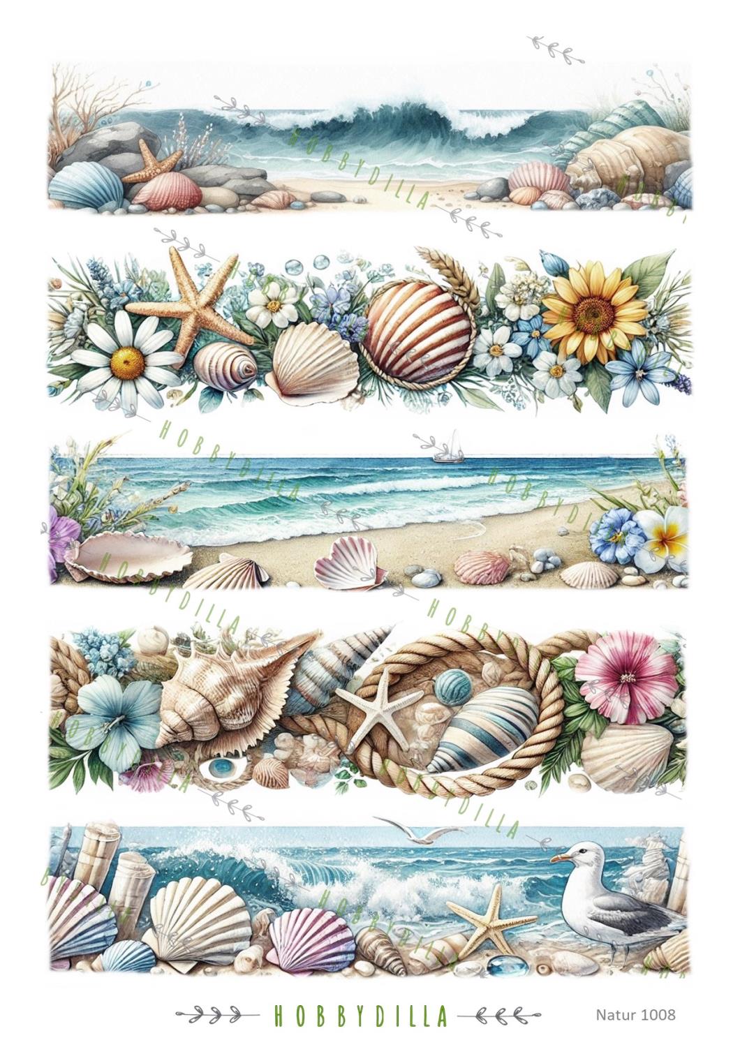 Motivark A4 Natur 1008 M border - Bilde 1