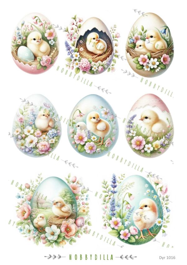 Motivark Dyr 1016 M Påskeegg