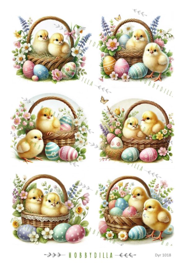 Motivark Dyr 1018 M Kyllinger i kurv