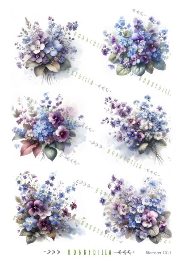 Motivark  Blomster 1011 M Fioler