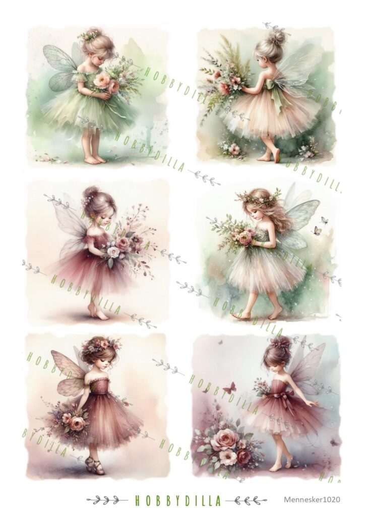 Rispapir A4  Eventyr 1020 Pastellfeer 1