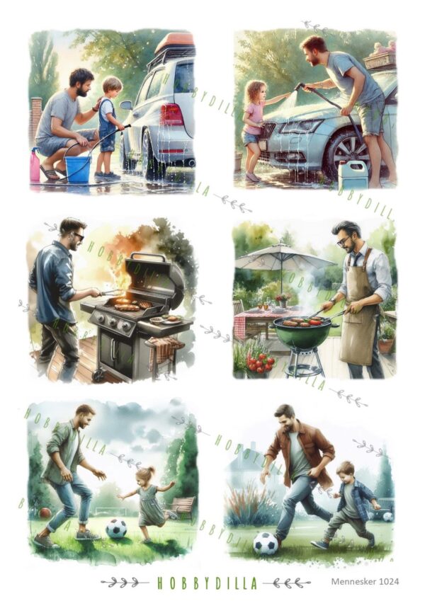 Motivark Mennesker 1024 M Pappa sommer