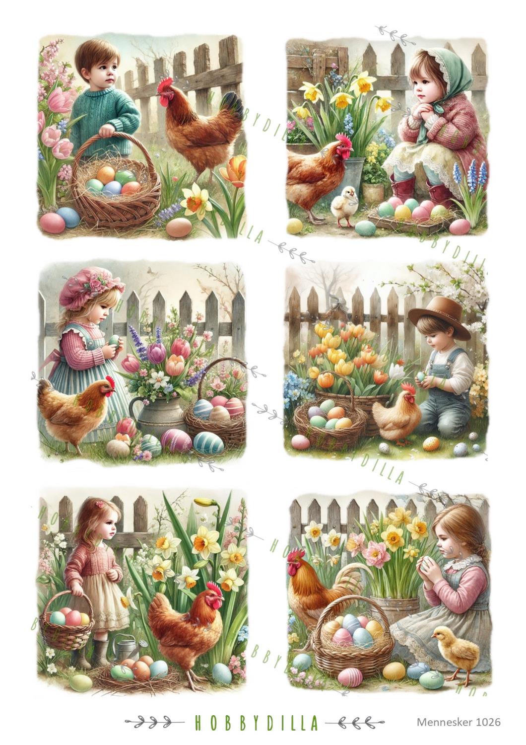 Motivark Barn 1026 M Påske, barn - Bilde 1