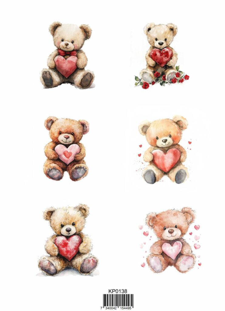 Reprint Teddy - A4 klippeark