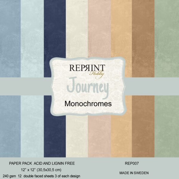 Reprint - Journey Monochromes 12x12 Blokk