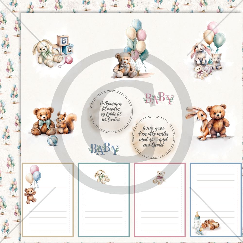 Papirdesign - Søte små venner - Søtnoser - Bilde 1