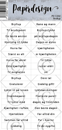 Papirdesign Klistremerke - Bryllup