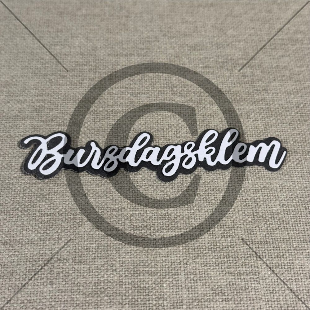 Papirdesign - Bursdagsklem dies - Bilde 1