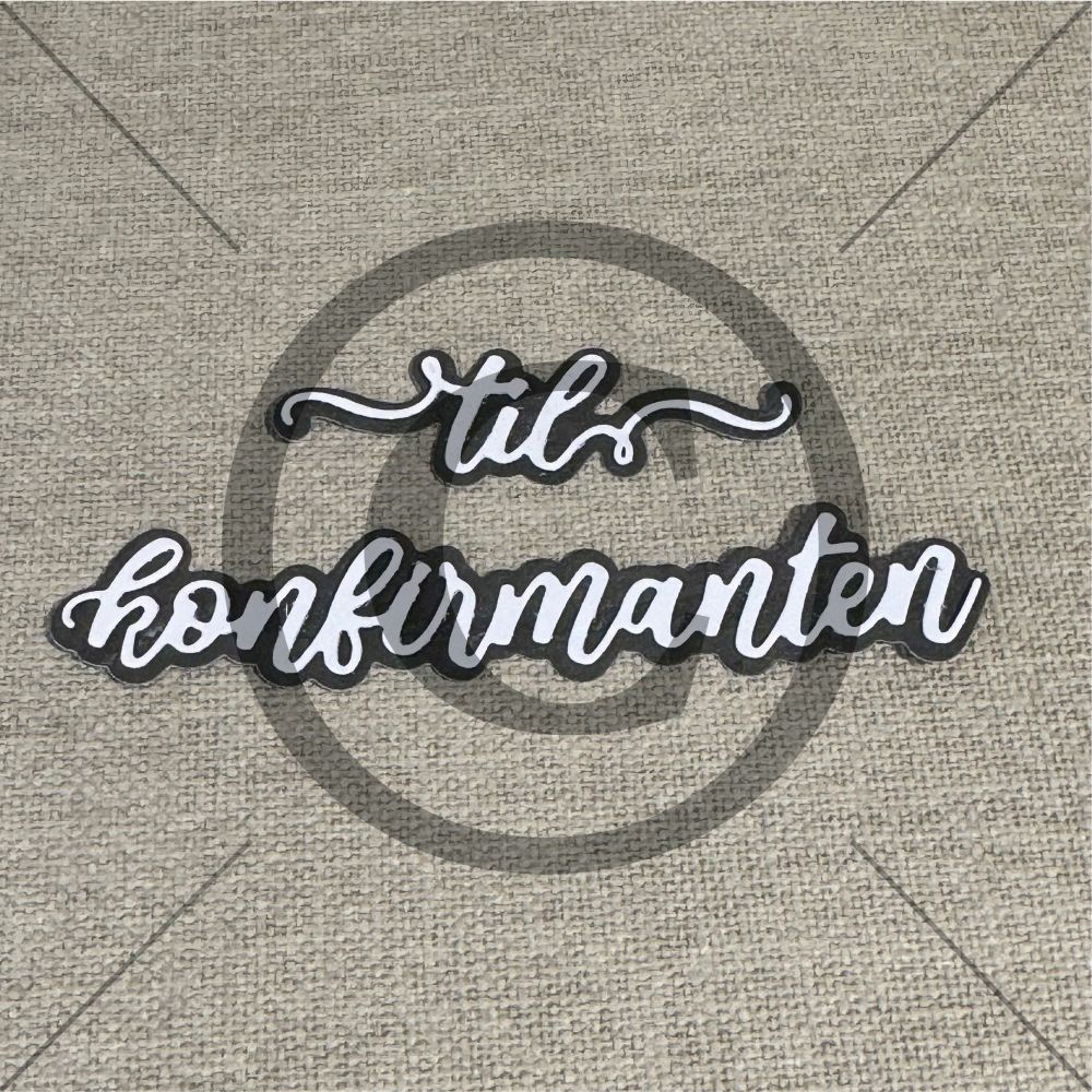 Papirdesign - Til konfirmanten 3 Dies - Bilde 1