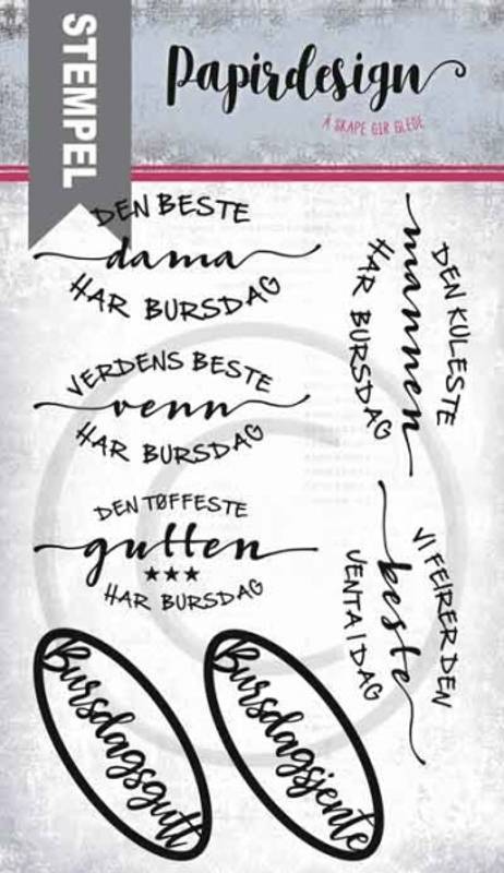 Papirdesign  Den beste, stempel