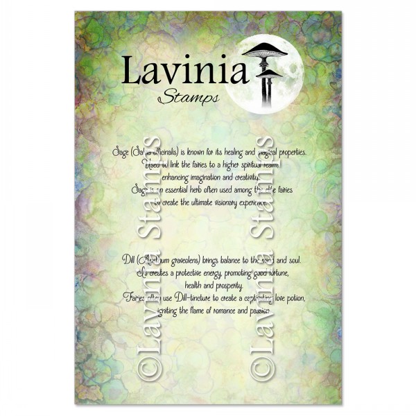 Lavinia Dill & Sage Words Stamp LAV940