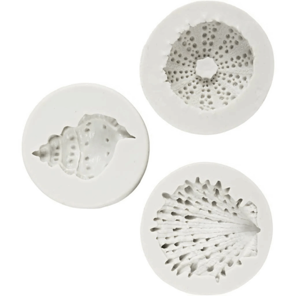 Silikonform - Kråkebolle, musling og skjell