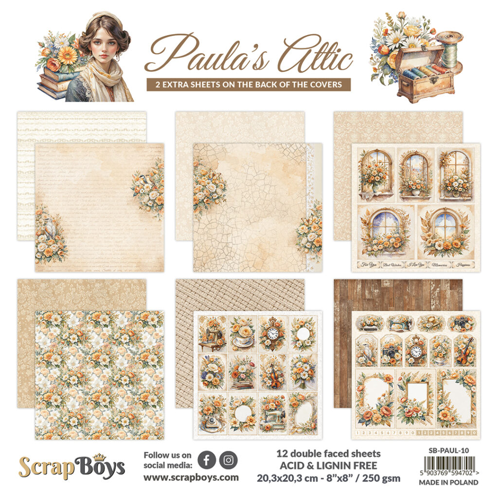 ScrapBoys Paula`s Attic - 10 - 8x8 Blokk