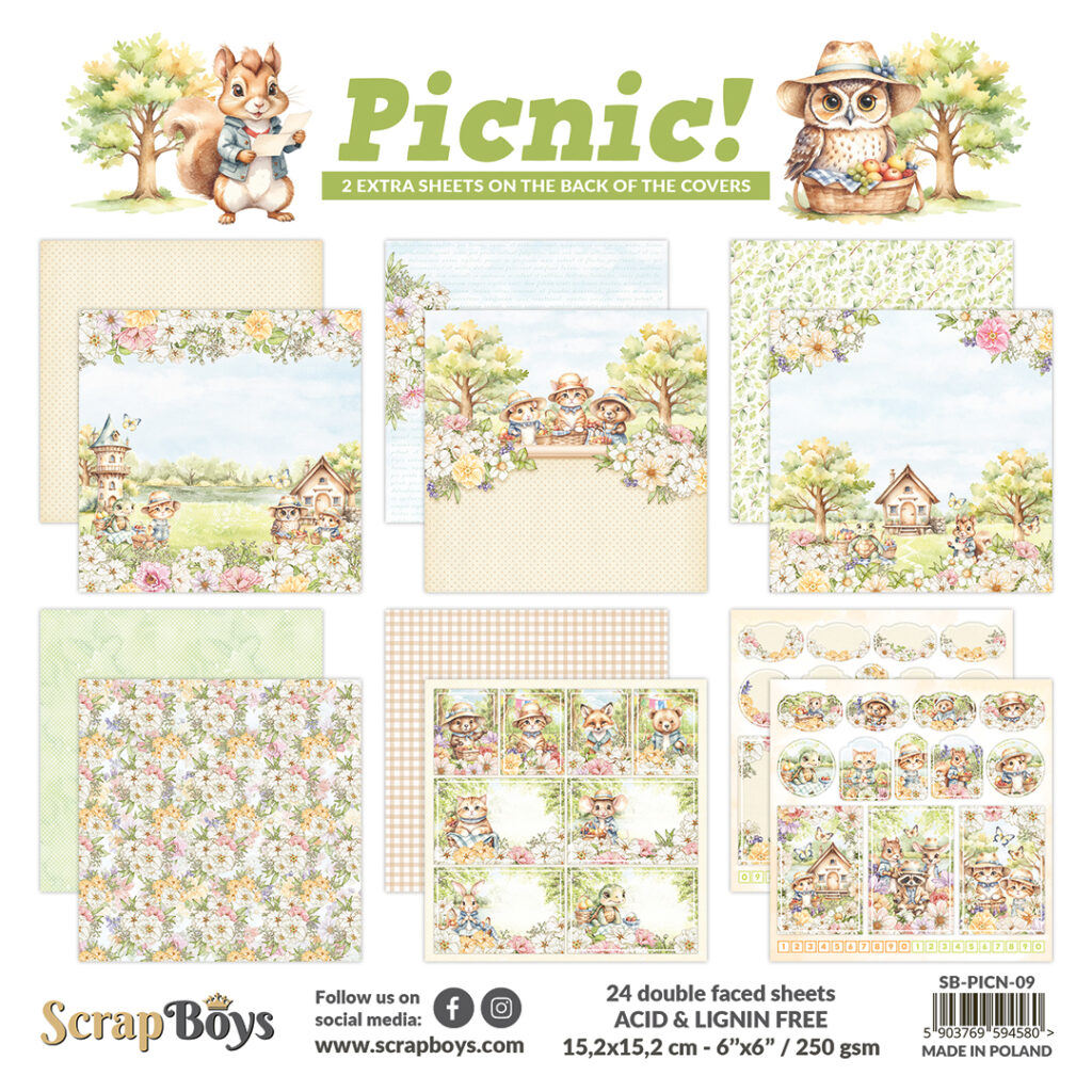 ScrapBoys Picnic! - 09  6x6 Blokk
