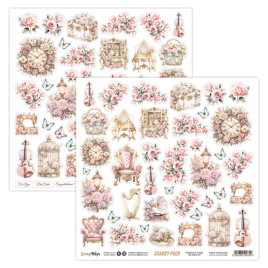 ScrapBoys  Shabby Pack - 07 - Klippeark - Bilde 1