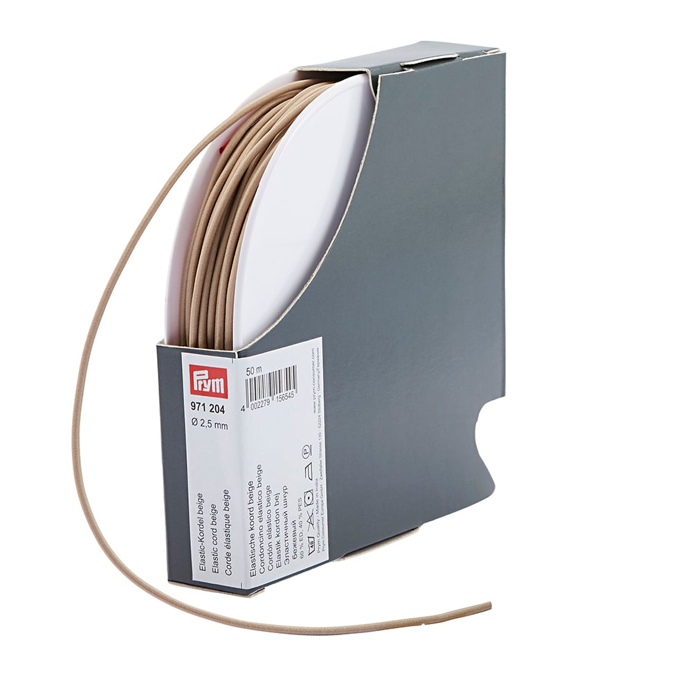 Prym Elastisk strikk 2,5mm rund Beige - Bilde 1