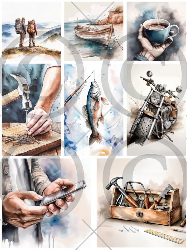 15556.jpg Papirdesign Motivark - Hans fritid