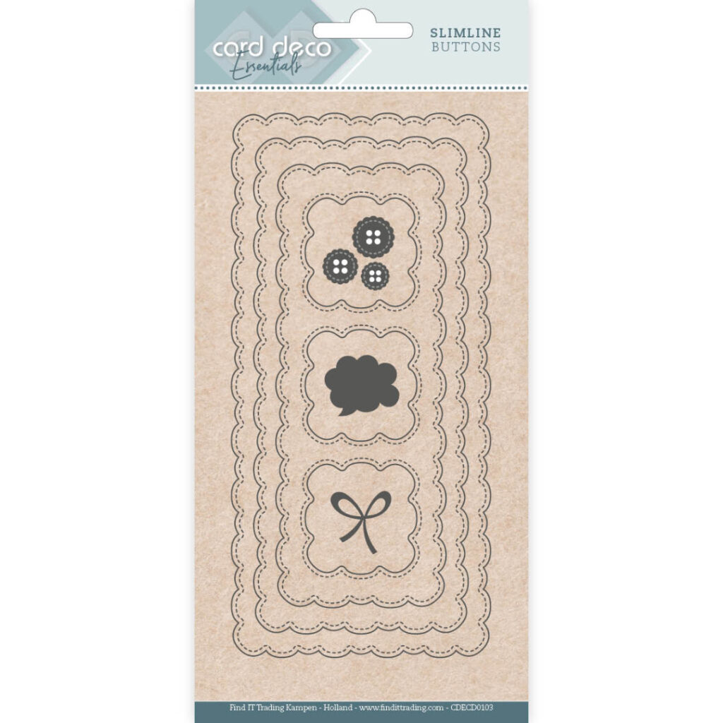 Card Deco Essentials Dies - Slimline Buttons