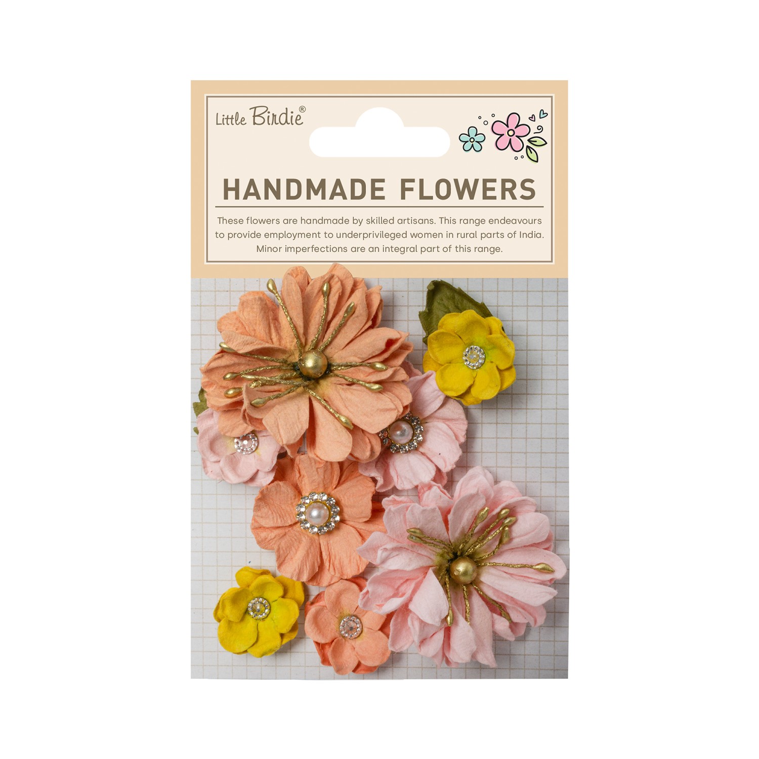 Little Birdie Liora Sunny Rose 10 stk - Bilde 1