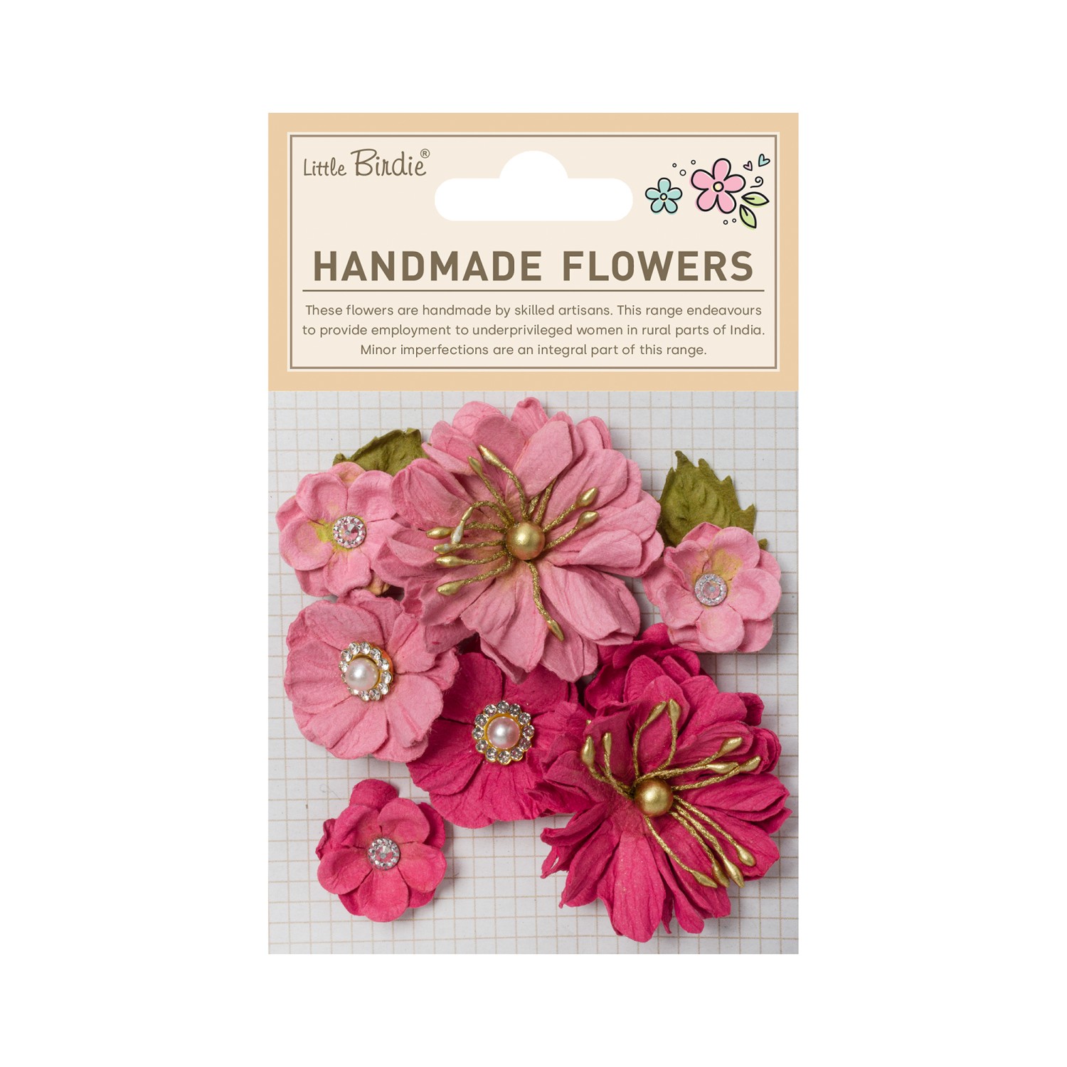 Little Birdie Liora Precious Pink 10 stk - Bilde 1