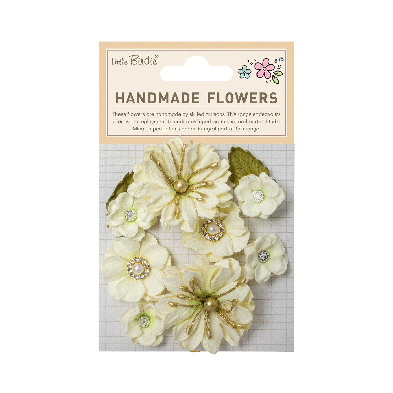 Little Birdie Liora Ivory Pearl 10 stk - Bilde 1