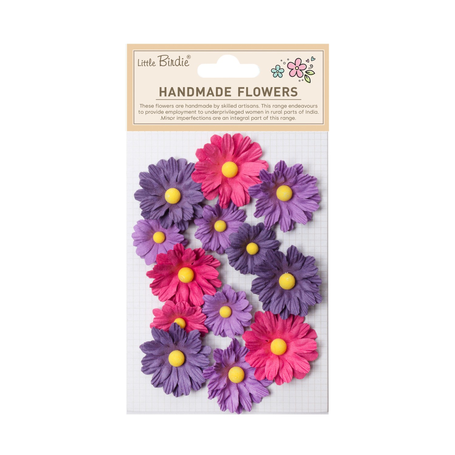 Little Birdie Della Magenta Orchid 15 stk - Bilde 1