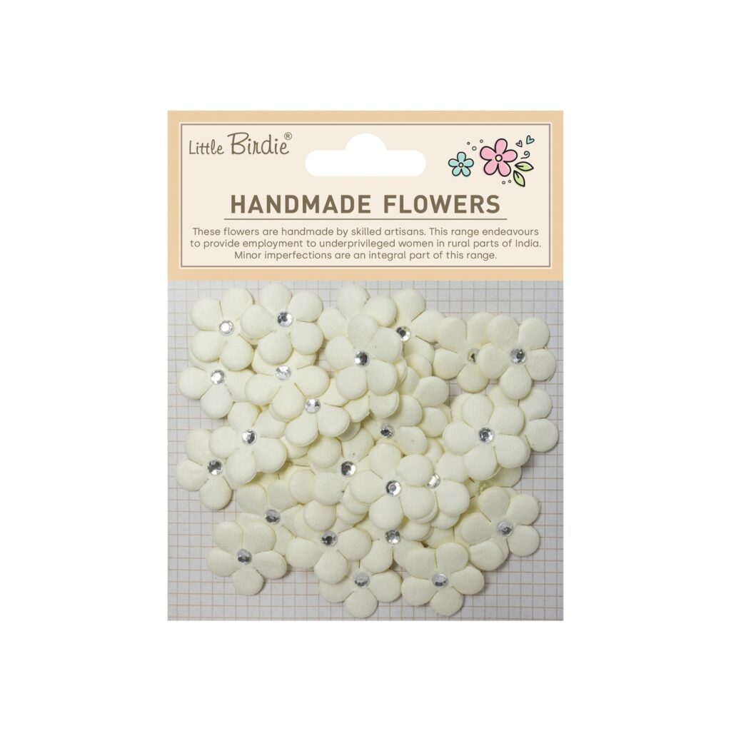 Little Birdie Daisies Ivory Pearl 40 stk