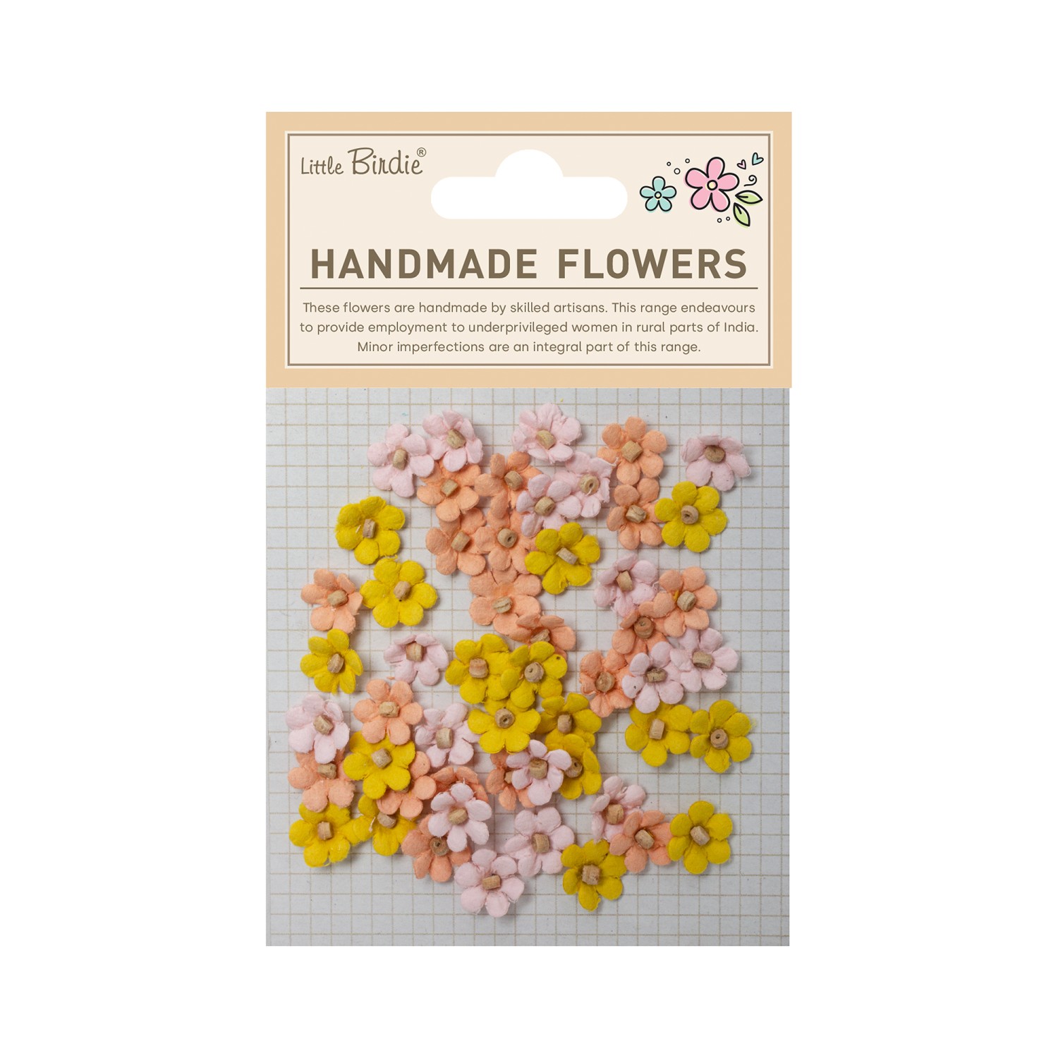 Little Birdie Esme Sunny Rose 50 Stk - Bilde 1