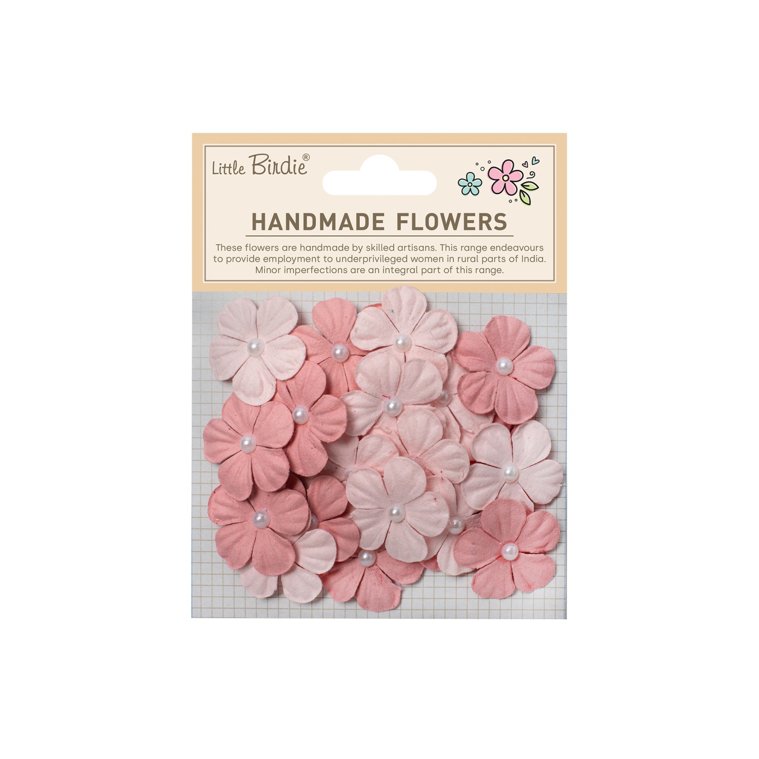 Little Birdie Pearl Petals Pink Passion 30 Stk - Bilde 1