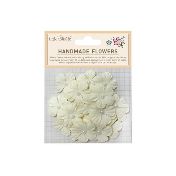 15814.jpg Little Birdie Pearl Petals Ivory Pearls 30 Stk