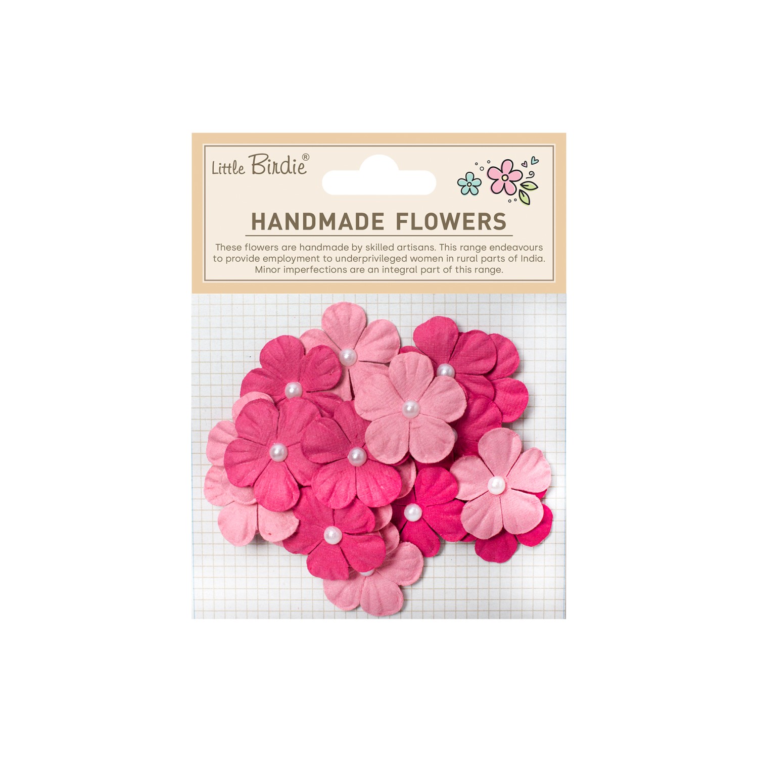 Little Birdie Pearl Petals Precious Pink 30 Stk - Bilde 1