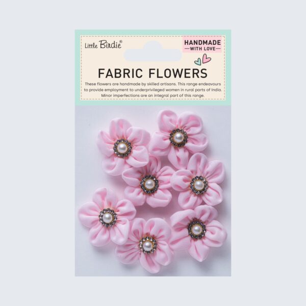 15833.jpg Little Birdie Tekstil Blomster Blair Soft Pink 7 Stk