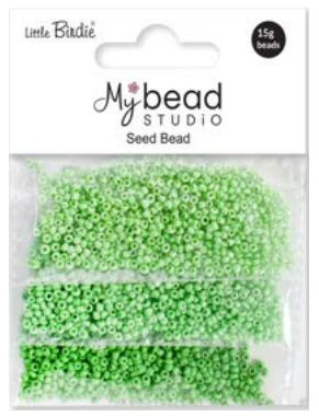 Little Birdie Rocailles Perler Grønn 3 X 5g