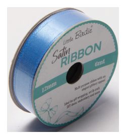 Little Birdie Satin Bånd Himmelblå 12mm 6m
