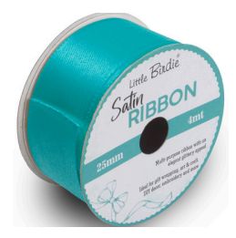 Little Birdie Satin Bånd Himmelblå 25mm 4m
