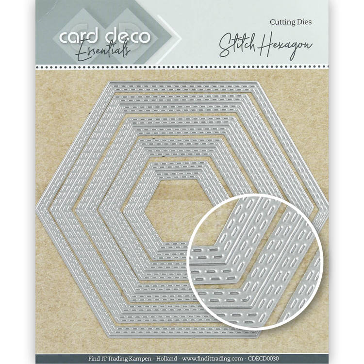 Card Deco Essentials Dies - Stitch Hexagon - Bilde 1