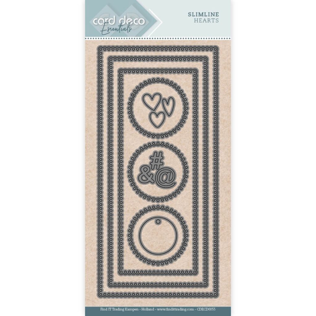 Card Deco Essentials Dies - Slimline Hearts