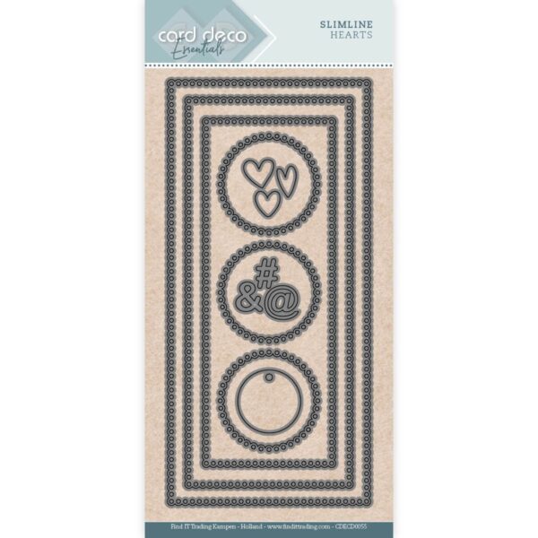 Card Deco Essentials Dies - Slimline Hearts