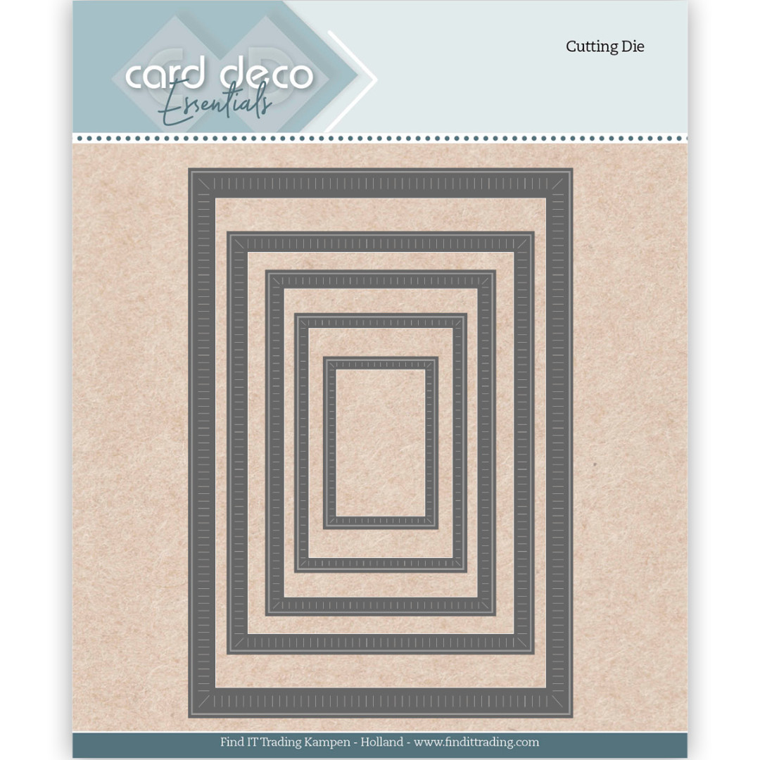 Card Deco Essentials Dies - Nesting Striped Border - Bilde 1