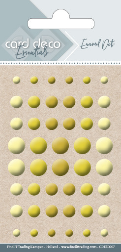 Card Deco  Dots Glossy Yellow